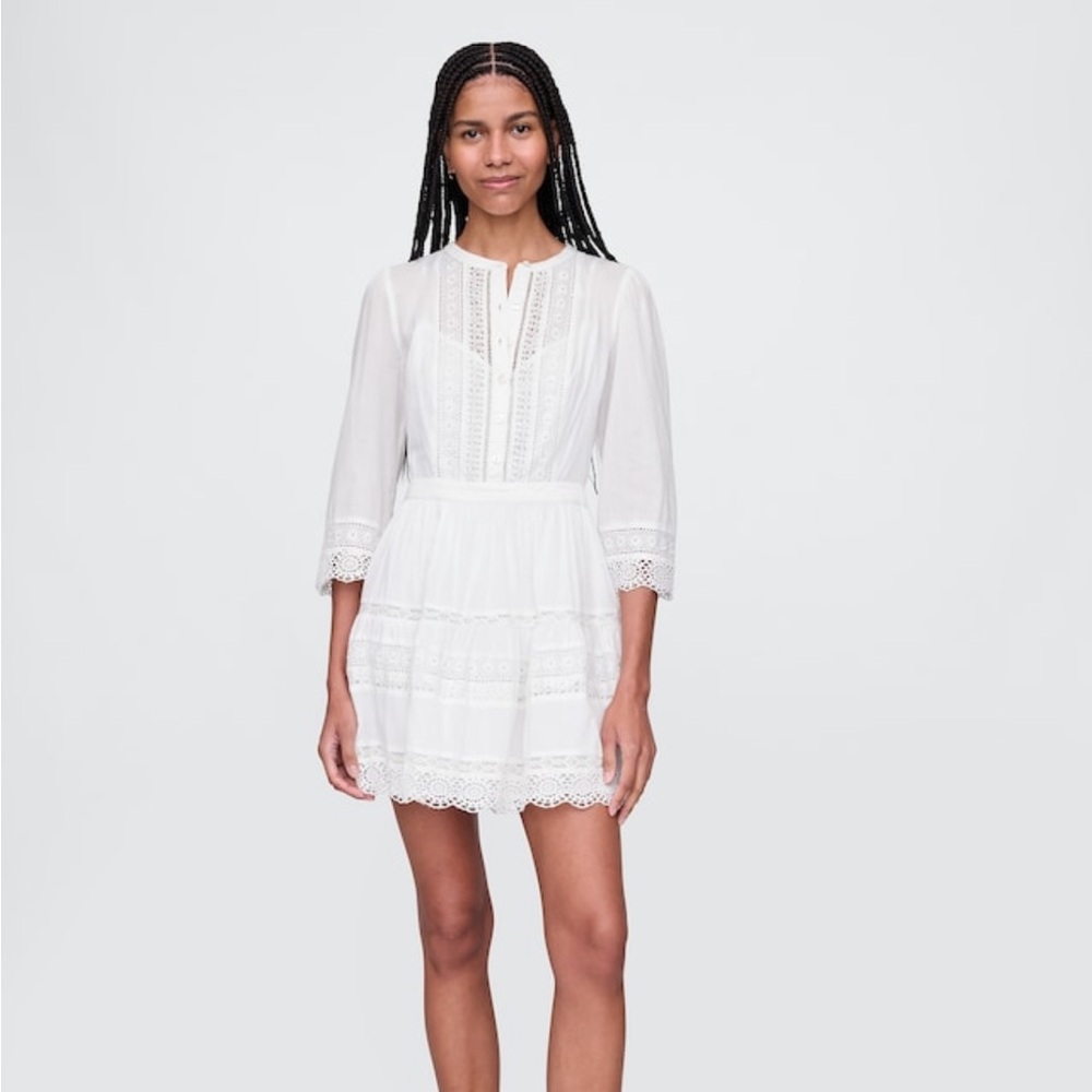 Gap Lace Trim Mini Dress NWT